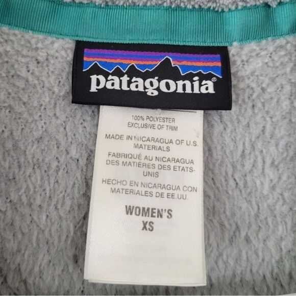 Patagonia Re-Tool Snap-T Pullover in Grey with Teak/Turquoise Detail - Picture 3 of 5